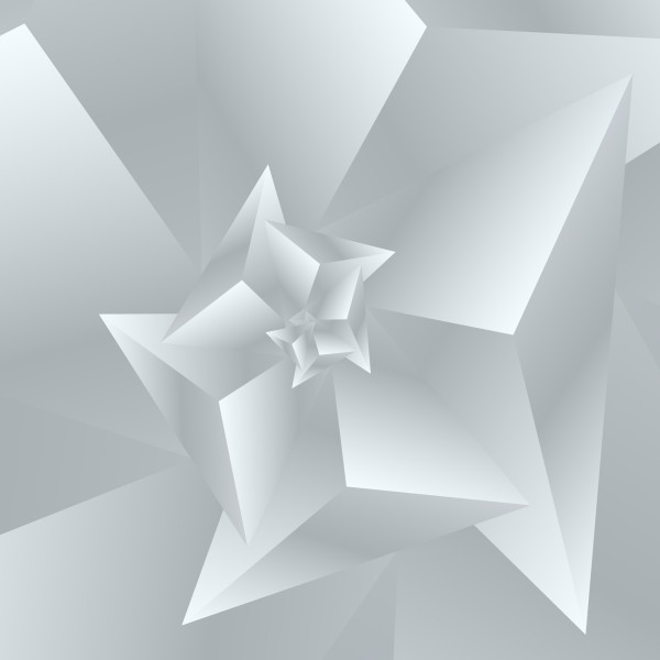Trendy White Polygen Art Digital Download